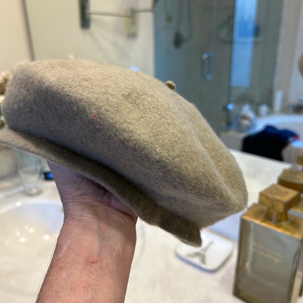 Beret by Hatrix, Taupe, Wool, Women’s Small - Picture 2 of 7